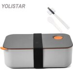 Lunch box - yikxiulf - 1000ml - orange - micro - ondes - lave - vaisselle