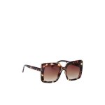 Lunettes carr�es oversize marron �caill� tu marron