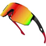 Lunette de cyclisme - - enveloppant - gris - noir - sport