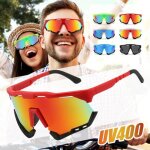 Lunettes de cyclisme lunettes de soleil polarises sports pour hommes femmes cyclisme moto ski?rouge? ...