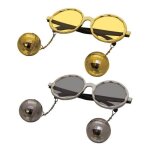 Lunettes disco avec boules  facettes argent / dor or - ptit clown - ref / 35001 - mixte - gris