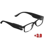 Lunettes de lecture  led - pearl - dioptrie + 30 - cercle - adulte - noir - classique - plastique - ...