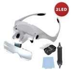 Lunettes  led avec loupe. 5 dioptries interchangeables