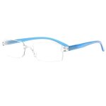 Lunettes loupes - new time - lunettes de lecture bleu transparent legeres mode fizy - dioptrie + 4 - ...
