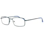 Lunettes loupes - new time - lunettes lecture bleues rectangles mtal crimee - dioptrie 3 - bleu