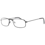 Lunettes loupes - new time - lunettes lecture noires rectangle m�tal vedi - dioptrie 2 - noir