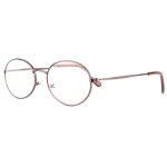 Lunettes loupes - new time - lunettes de lecture rondes marron en m�tal naky - dioptrie 15 - marron