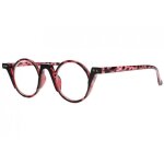 Lunettes loupes - new time - lunettes de lecture rondes vintage rouges ecailles noires letta - dioptrie ...