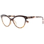 Lunettes loupes - new time - lunettes loupe papillon marron et noir femme glamour favy - dioptrie 25 ...