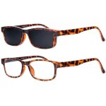 Lunettes loupe solaire - new time - lunettes loupe solaires clipsables marrons rectangulaires kyna - ...