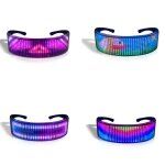 Lunettes lumineuses - pal - led multicolores - contrle app - charge usb - 5 heures dautonomie