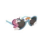 Lunettes en plastique avec dcor licorne arc - en - ciel - ptit clown - mixte - bleu