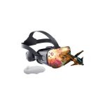 Lunettes r�alit� virtuelle 3d avec casque int�gr� et manette bluetooth inovalley 21 x 115 x 20 cm blanc ...