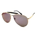 Lunettes de soleil aviateur miroir dor verres bleus barton breed love homme femme vintage pilote