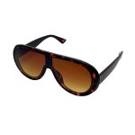 Lunettes soleil femme ovale masque marron caille xl monture epaisse aviateur