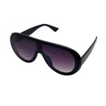 Lunettes soleil femme ovale masque noir black xl monture epaisse aviateur