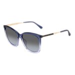 Lunette de soleil - jimmy choo - femme - carre - bleu - mtal / actate