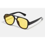 Lunettes de soleil - pier one - unisex - noir / orange - aviateur - uv filtr�