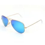 Lunettes de soleil - ray ban - rb3025 - or - verres marron miroir bleu - indice 3