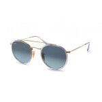 Lunettes de soleil - ray - ban - rb3647n 9123 / 3m - ronde - dor - verres gris