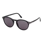 Lunettes de soleil tom ford aurele ft 0904 - shiny black / grey - ac�tate unisexe