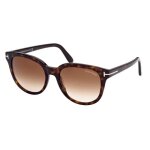 Lunettes de soleil tom ford olivia - 02 ft 0914 54 / 19 / 140 dark havana / brown shaded ac�tate femme ...