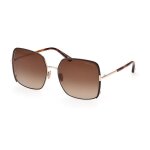 Lunettes de soleil tom ford raphaela ft 1006 60 / 18 / 135 shiny dark brown / brown shaded m�tal femme ...
