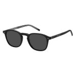Lunette de soleil - tommy hilfiger - homme - noir - ronde - actate