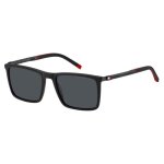 Lunettes de soleil tommy hilfiger th 2077 / s 55 / 19 / 145 matte black / grey ac�tate homme th 2077 ...