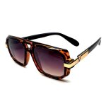 Lunettes soleil & vue homme femme carre run dmc evidence billionnaire marron ecaille streatwear