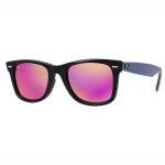 Lunettes de soleil wayfarer rb214011744t50 femme - gris fonc� - noir