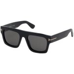Lunettes tom ford fausto ft 0711 - noir - unisexe - actate - verres fums