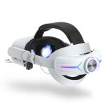 Bandeau ajustable - oculus - quest 2 - batterie 8000mah - ergonomique - blanc