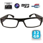 Lunettes de vue camera espion photo vido 720p micro sd 32go usb - yonis - noir - cmos 5 mp