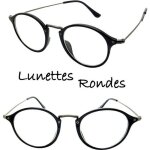 Lunettes vue mixte sans correction fines rondes noir rond round fleck vintage rtro homme femme