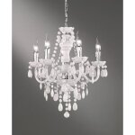 Lustre baroque - trio - 5 lampes - blanc - e14 - intérieur design Lustre baroque - trio - 5 lampes - blanc - e14 - intérieur design