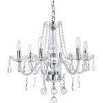 Lustre  cristaux liquides clairage netboat marie therese 6 bras branches lumineux clair cristal lustre ...