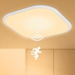 Lustre led - liliin - mod�le avec capteur radar - 24w - design contemporain - blanc chaud