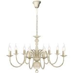 Vidaxl lustre métal blanc antique 8 ampoules e14 suspension plafonnier 241383 Vidaxl lustre métal blanc antique 8 ampoules e14 suspension plafonnier 241383