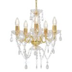 Lustre - mothinessto - ly0940 - dor - 5 x e14 - design contemporain - 38 x 42 cm