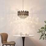 Lustre prestige pampilles en cascade fum�es et transparentes - tarragona