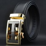 Luxe ceinture homme ceinture new fashion upscale - business real leather - ceinture automatique � boucle ...