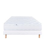 Luxury literie - ensemble matelas + sommier - thermotec - 140 x 190 cm - tapissier - ferme - face t ...