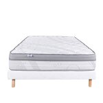 Luxury literie - ensemble matelas + sommier - viscoplus - 140 x 190 cm - tapissier - ferme - face été ... Luxury literie - ensemble matelas + sommier - viscoplus - 140 x 190 cm - tapissier - ferme - face été ...