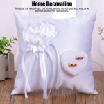 Lv. life oreiller blanc danneau camélia forme de coeur anneau coussin fournitures de mariage de fête Lv. life oreiller blanc danneau camélia forme de coeur anneau coussin fournitures de mariage de fête