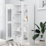 Lvl - meuble etagere - armoire � vitrine blanc 825x305x150 cm agglom�r�(4258)