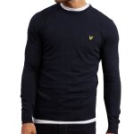 Lyle et scott - pull en mrinos  col rond en coton fonc