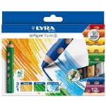 Crayons de couleur - lyra - groove triple 1 - tui de 12 - mine extra grosse 10 mm - 3 en 1