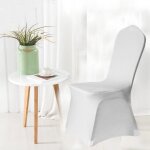 Lot de 100 housses de chaise universelles lzq - blanc - pour dcoration de banquet mariages ftes