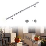 Lzq 100cm main courante inox rampe descalier main courante murale support mural escalier extrieur avec ...